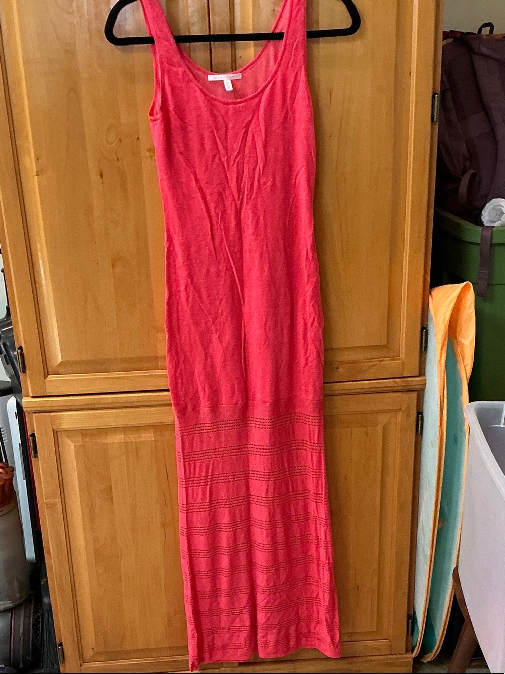 Victoria's Secret Coral Scoop-Neck Maxi Dress